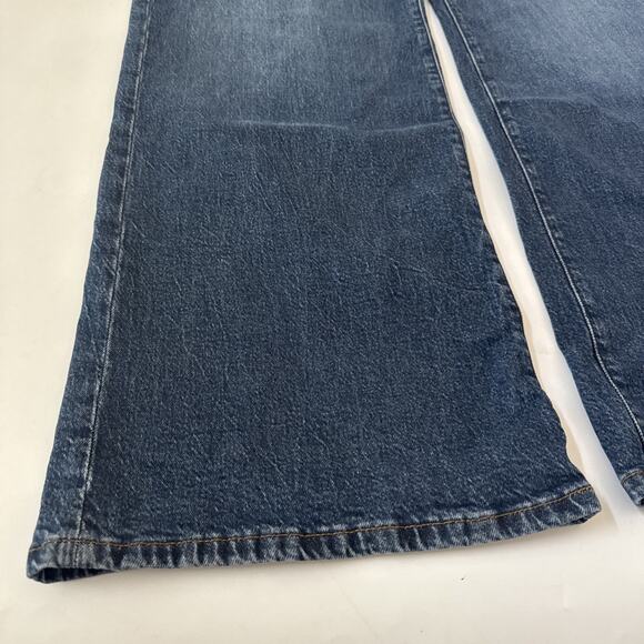 Good American Good Ease Relaxed Jeans NEW Size 12 MId-Rise Wide Leg 34" Inseam - Picture 3 of 10
